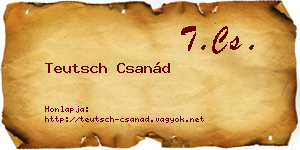 Teutsch Csanád névjegykártya